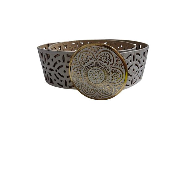 Coldwater Creek 2¼" Wide Women's Medium Bohemian Cottagecore‎ Classy Prep Belt - Picture 2 of 16